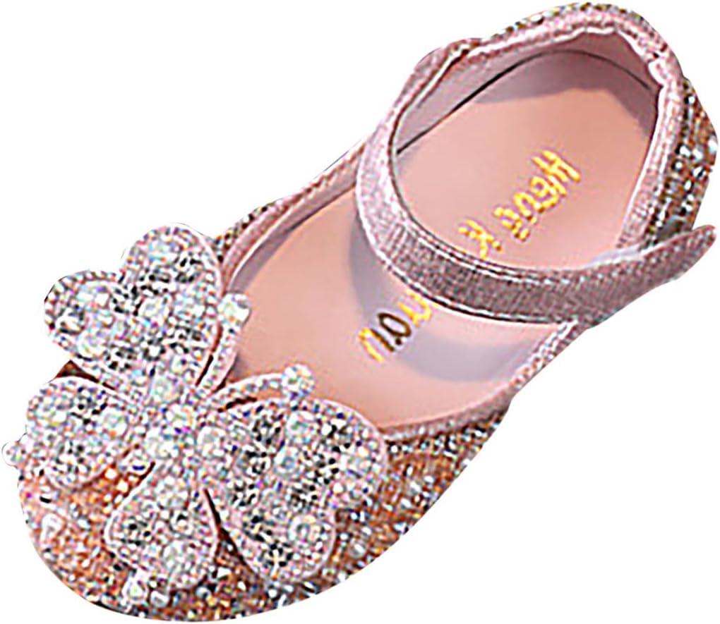 Dress Shoes for Girls,Girls Baby Infant Crystal Princess Shoes Bling Pearl Sandals Shoes Kids Dancing Shoes Gift