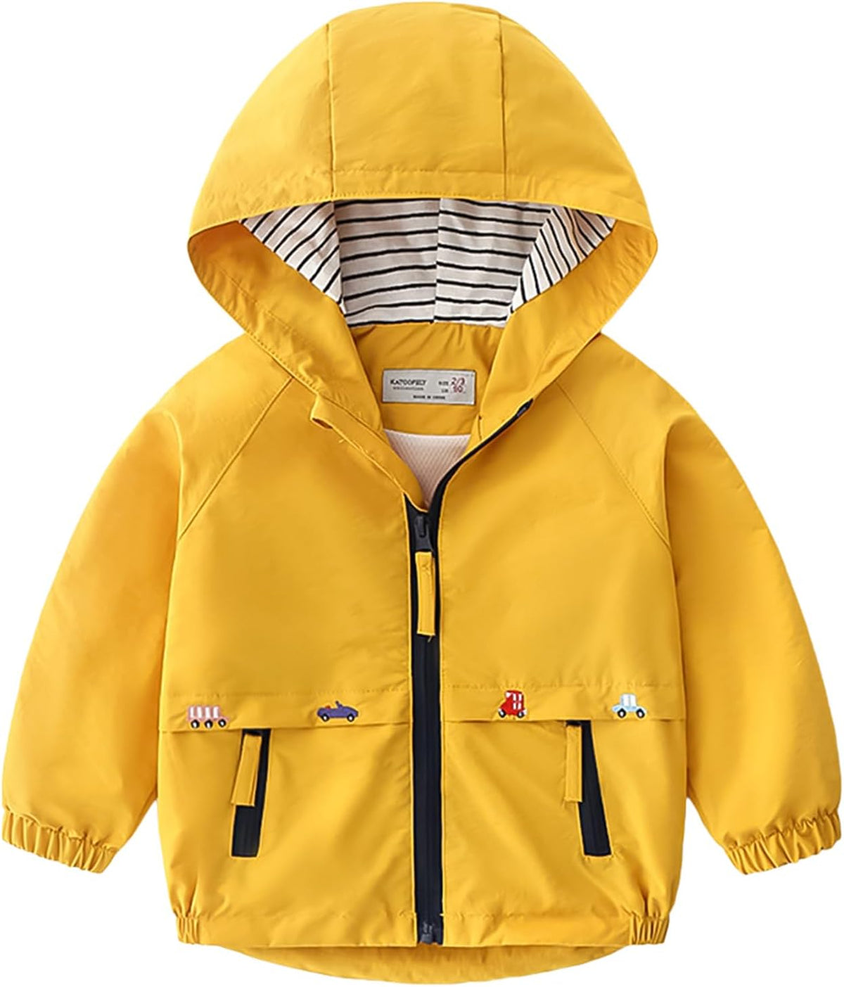 Volunboy Toddler Boys Windbreaker Casual Outerwear Kids Lightweight Zip Hooded Jacket Baby Cute Dust Coat