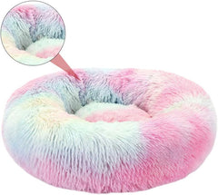 1pc Round Plush Cushion for Cats and Cozy Autumn Sleeping Mat Round Dog Bed Colors
