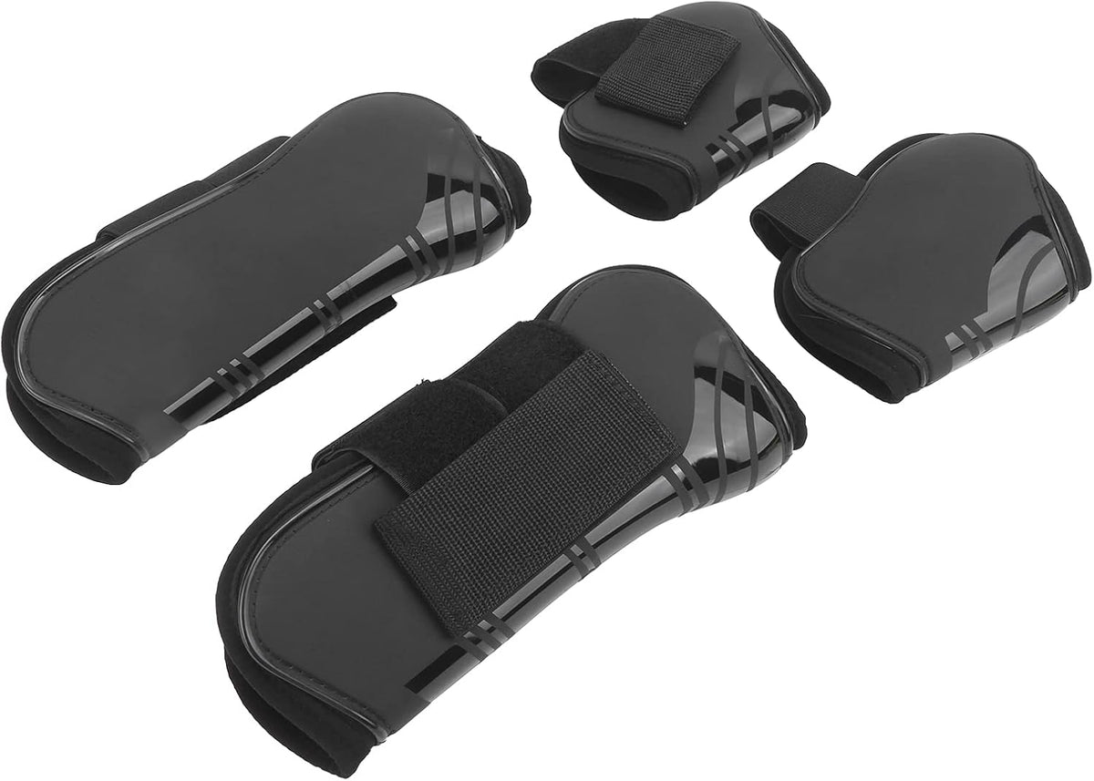 ZJchao Splint Boots for Horses, Horse Ice Boots Sport 4 PCS Adjustable Front and Hind Leg PU Shell Tendon for Exercise Training and Jumping