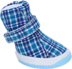 Cat Shoes, Dog Boots Outdoor Walking Breathable Puppy Sneakers 4Pcs Non Slip Pet Dog Soft Cloth Sports Shoes Dog Shoes for Small Medium Large Dogs, Blue (Number 2)
