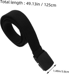 Nylon Belt for Men Casual Waist Belt Plastic Buckle Lightweight Breathable