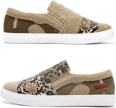 ZBYY Women's Canvas Slip On Sneakers Fashion Loafers Low Tops Flats Comfortable Walking Casual Shoes