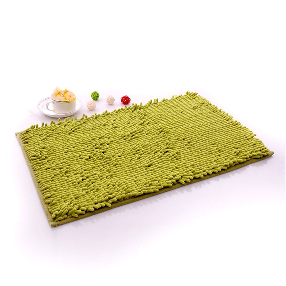 IVYRISE Bathroom Anti-Slip Bath Mat Skid Resistance Show Rug Carpet, Yellow Green