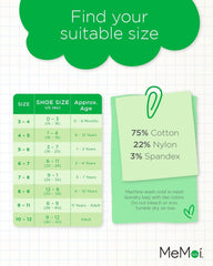 MeMoi Kids Low Cut Cotton Blend Socks 3-Pack