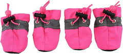 Soft Small Dog Shoes, 4pcs Winter Boots for Small Dogs, Waterproof Dog Boots Paw Protector, Puppy for Dogs, with with Anti-Slip Sole Kitten Booties for Walking (Rose, Size 5).