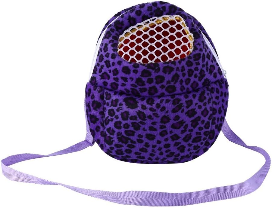 Three Sizes Small Pets Carrier Bag Hedgehog Hamster Outgoing Bags Leopard Portable Travel Backpack with S, M