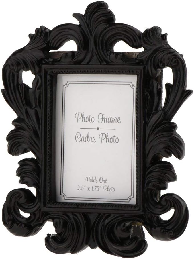 Vintage Resin Photo Frame - Black, 9 x 12 cm