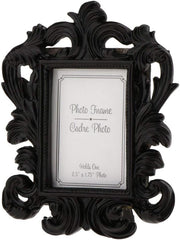 Vintage Resin Photo Frame - Black, 9 x 12 cm