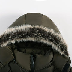 Children Toddler Kids Boys Down Jacket Removable Hooded Coat Warm Thicken Windproof Outerwear for 4~7T