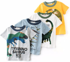 Toddler Baby Boy Short Sleeve Graphic Tee Shirts Kids Crewneck T-Shirt Tops Soft Shirts Cute Boys Tee (Blue, 1-2 Years)