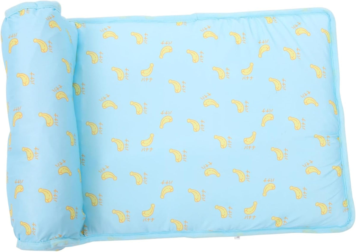 Pet Cooling Mat for Cats and Dogs Lightweight Cooling Cushion Adorable Banana Print Portable Ice Silk Pet Bed for Indoor and Outdoor Use