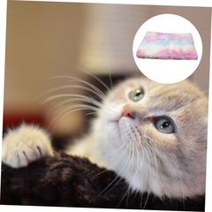 Yardwe 1pc Plush Cat Nest Colorful Mat for Cats and Dogs Easy to Unique Tie-dye Pattern Indoor Bed Cushion for