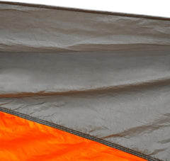 Premium Portable Hammock with Tie Rope Widened Hanging Swing Durable Nylon Material for Indoor Outdoor Camping Silver Grey Orange 260x140cm