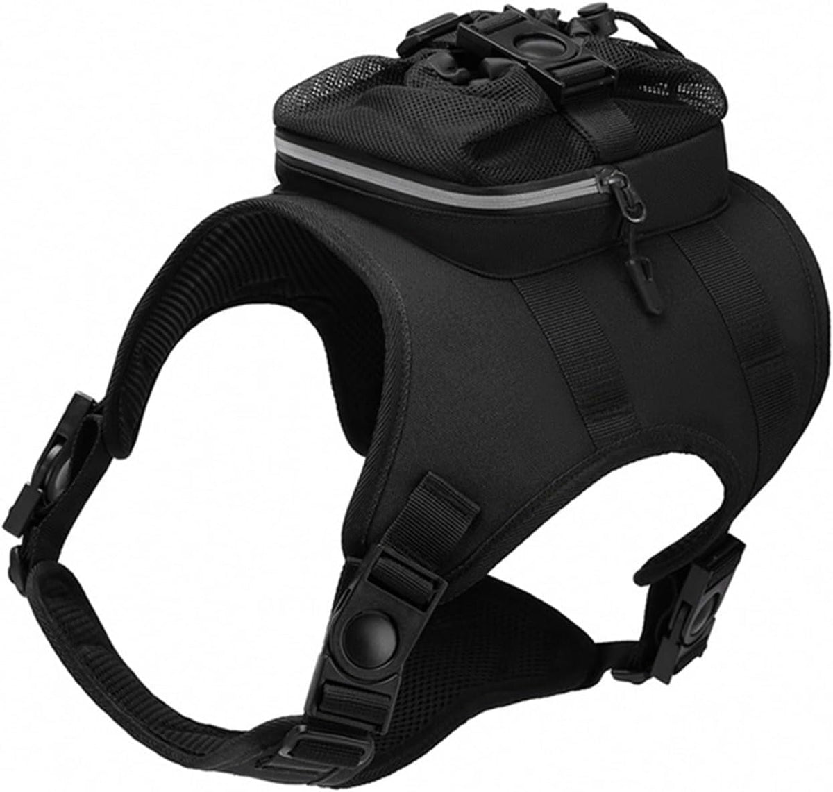 Dog Harness Backpack Vest Adjustable Training Vest Pet Strong Training Walking Swimming Hiking Backpack