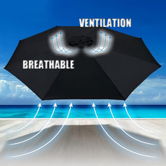 Patio Umbrella Replacement Canopy 6 Ribs/8 Ribs, Cantilever Umbrella Replacement Cloth, Garden Parasol Canopy Cover Replacement Parasol Fabric Cover