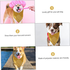 2PCS Sequin Dog Bandana Neckerchief Triangle Scarf for Pets Holiday Costume Accessory Adjustable Size for Dogs and Cats