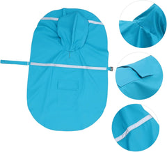 HANABASS Dog Reflective Raincoat Hooded Pet Coat for Outdoor Use for Medium to Large Breeds Like Labrador and Lightweight and Design Lake XL