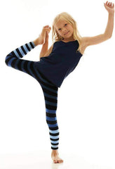 Ombre Signature Stripe Girls Activewear Leggings, Emmie/Kids Legging, Small
