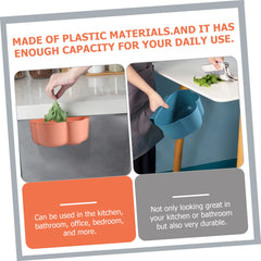 3pcs Hanging Kitchen Waste Bin Compact Under Sink Garbage Container for Kitchen Bathroom Bedroom Space Saving Waste Storage Blue White Pink