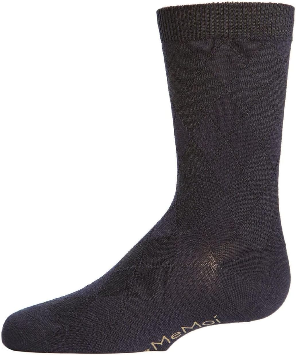 MeMoi Boys' All Over Argyle Cotton Blend Dress Crew Socks