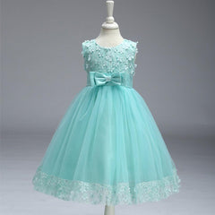 2-10T Big Little Girl Ball Gown Short Lace Flower Tulle Prom Dresses for Wedding Party Evening Dance