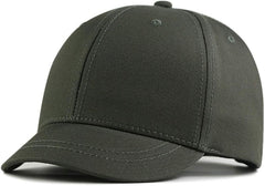 Men Short-Bill Oversize Baseball-Cap - Plain Polo Dad Hat L/XL for A Big Head