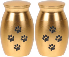 Zerodeko 2pcs Cremation Urn for Pets Stainless Steel Commemorative Casket Ash Storage Holder for Dogs Easy Maintenance Memorial for Pet Loss
