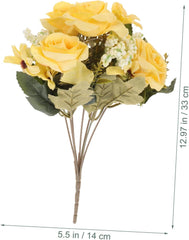 Artificial Flower Decoration with Basket Elegant Faux Flower Ornaments for Room Home Office Indoor and Outdoor Decor No Watering Required Present for Plant Lovers