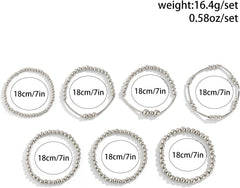 Stackable Gold Beaded Bracelets for Women Adjustable Bracelet Stack Elegant Beaded Jewelry for Daily Wear