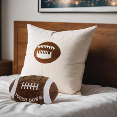 GiftExpress 12-Inch Plush Football Throw Pillow – Stuffed Soft Toy, Game Day Room Decor, Football Theme Cushion for Kids & Sports Fans