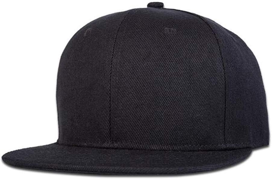 Unisex Plain Flat Brim Adjustbale Baseball Cap Blank Snapback Solid Color Hat