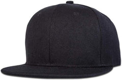 Unisex Plain Flat Brim Adjustbale Baseball Cap Blank Snapback Solid Color Hat