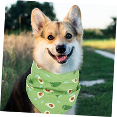 Happyyami 2pcs Dog Bandana Washable Triangle Neckerchief Fruit Patterns for Pets for Birthdays Parties and Daily Wear