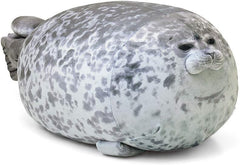 Seal Pillow, Kawaii Chubby Blob Seal Plush Pillow Stuffed Cotton Plushies Animal Toy Cute Ocean Pillow (Small)