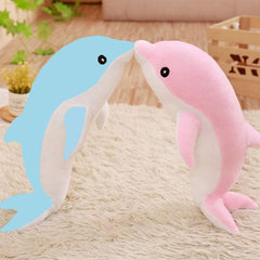 Dolphin Plush Pillow 27.5" Blue Dolphin Stuffed Throw Pillow Super Soft Sea Animal Plush Toys Dolls for Boys Girls Sleeping Cushion Gift