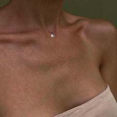 Handmade Dew Choker Necklace for Women Simple Drop Lariat Jewelry Accessory