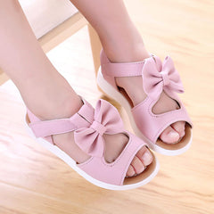 Kids Sandals Sandals Fashion Kids Princess Bowknot Girls Toddler Shoes Summer Flat Children Girl's Shoes (Pink, 8.5 Toddler)