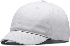 Men Short-Bill Oversize Baseball-Cap - Plain Polo Dad Hat L/XL for A Big Head