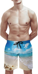 Men's Swim Trunks Bright Sunshine Summer Beach Beach Shorts Quick Dry Summer Bathing Suit Swimwear