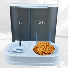 Large Capacity Automatic Water Fountain Food Bowl for Cats Dogs Feeders Bowl Food Container Pet Watering Feeding Supply