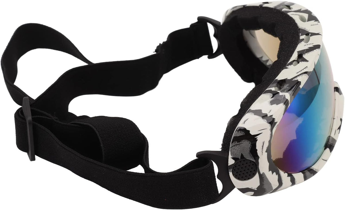 Dog Sunglasses Dog Goggles, Dust Winproof Pet Glasses for Dogs Eyes Wear for Medium or Large Dog (Zebra Frame)