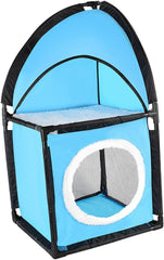 VICASKY Cat Tree Furniture with Oxford Fabric Tunnel Design Indoor Cat House and Scratcher Durable Pet Playhouse Bed to Protect Sofas and Furniture from Scratching