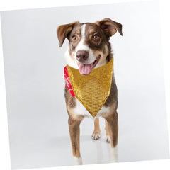 2PCS Sequin Dog Bandana Neckerchief Triangle Scarf for Pets Holiday Costume Accessory Adjustable Size for Dogs and Cats
