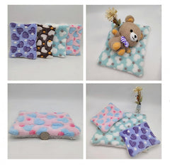 Pet Self-Warming Blanket Mat Washable Soft Dog Cat Bed Liner with Cute Prints,Brown (15 * 20)