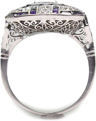 Rings for Women,Wedding Engagement Women Retro Cubic Zirconia Inlaid Square Finger Ring Jewelry, Gifts for Women Men