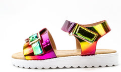 Toddler Sandals Girl Children Thick Sole Gradient Sandals Fashion Soft Beach Shoes Little Girls Sandals Sandals Wear (Hot Pink, 13.5 Little Child)