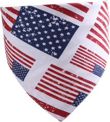 1pc Pet Bandana for Independence Day American Flag Design Dog Burp Cloth Scarf for Parties Breathable Great for Cats and Dogs