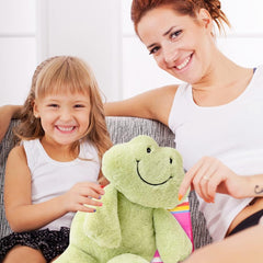 Cute Frog Plush Toy, 35cm Green Stuffed Frog Plush Toy Kawaii Frog Plushie Frog Plush Pillow Cute Stuffed Animal for Girlfriend Christmas Valentines Birthday Gift