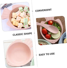 Children's Straw Bowl Set 4 Large Bowls for Eating Soup Salad Rice Snacks Smooth Edges Safe for Boys and Girls